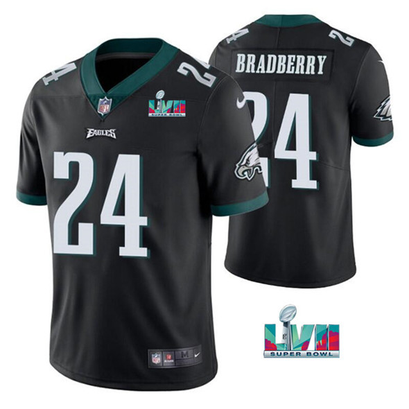 Men’s Philadelphia Eagles #24 James Bradberry Black Super Bowl LVII Vapor Untouchable Limited Stitched Jersey