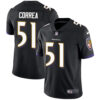 Nike Baltimore Ravens #51 Kamalei Correa Black Alternate Men’s Stitched NFL Vapor Untouchable Limited Jersey