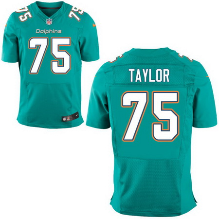 Men’s 2017 NFL Draft Miami Dolphins #75 Vincent Taylor Green Team Color Stitched NFL Nike Elite Jersey