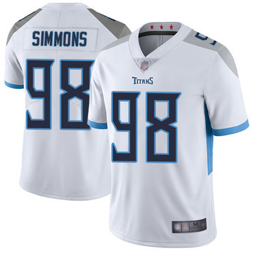 Titans #98 Jeffery Simmons White Men’s Stitched Football Vapor Untouchable Limited Jersey