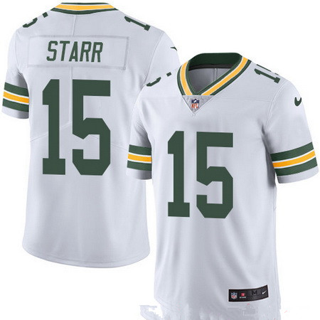 Men’s Green Bay Packers #15 Bart Starr White 2016 Color Rush Stitched NFL Nike Limited Jersey