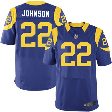 Nike Los Angeles Rams #22 Trumaine Johnson Royal Blue Alternate Men’s Stitched NFL Elite Jersey