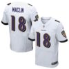 Nike Baltimore Ravens #18 Jeremy Maclin White Men’s Stitched NFL Elite Jersey