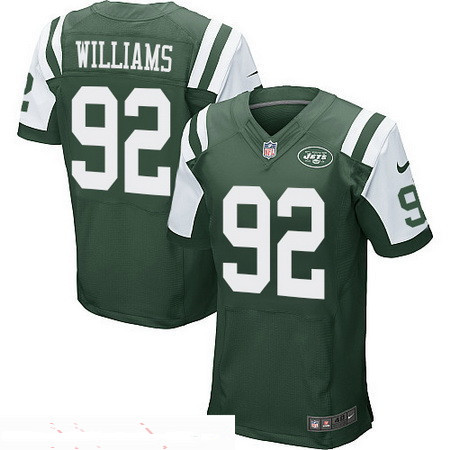 Men’s New York Jets #92 Leonard Williams Green Team Color Stitched NFL Nike Elite Jersey