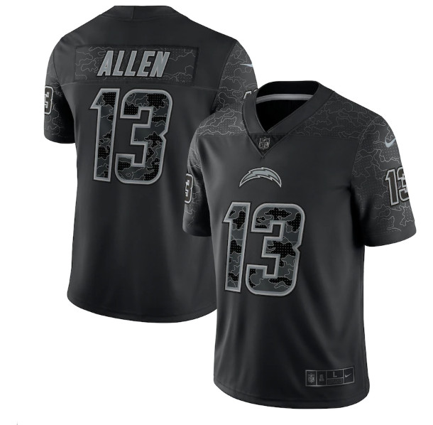Men’s Los Angeles Chargers #13 Keenan Allen Black Reflective Limited Stitched Football Jersey