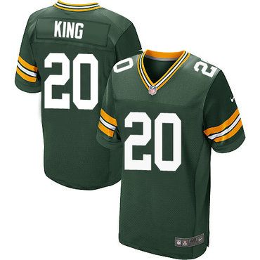 Nike Green Bay Packers #20 Kevin King Green Team Color Men’s Stitched NFL Elite Jersey