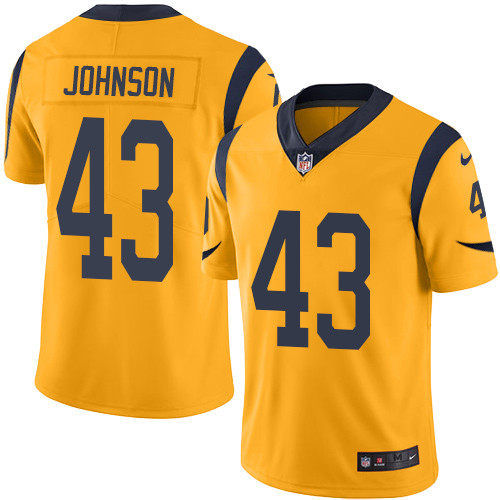 Nike Rams #43 John Johnson Gold Men’s Stitched NFL Limited Rush Jersey