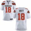 Men’s Cleveland Browns #18 Kenny Britt White Road Stitched NFL Nike Elite Jersey