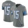 Men’s Detroit Lions #15 Golden Tate III Nike Steel 2017 Color Rush Limited Jersey