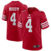 Men’s San Francisco 49ers #4 Jake Moody Red Football Stitched Game Jersey