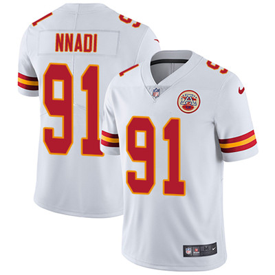 Nike Kansas City Chiefs #91 Derrick Nnadi White Men’s Stitched NFL Vapor Untouchable Limited Jersey