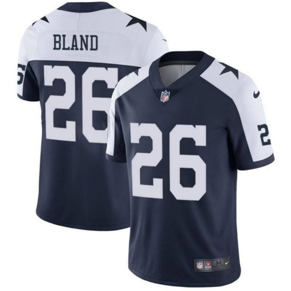 Men’s Dallas Cowboys #26 DaRon Bland Navy Thanksgiving Vapor Limited Stitched Jersey