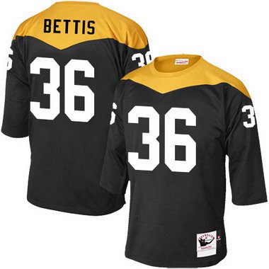 Men’s Pittsburgh Steelers #36 Jerome Bettis Black Retired Player 1967 Home Throwback NFL Jersey
