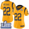 #22 Limited Marcus Peters Gold Nike NFL Women’s Jersey Los Angeles Rams Rush Vapor Untouchable Super Bowl LIII Bound
