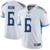 Nike Tennessee Titans #6 Brett Kern White Men’s Stitched NFL Vapor Untouchable Limited Jersey
