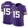 Men’s Minnesota Vikings #15 Josh Dobbs Purple 2023 F.U.S.E. Vapor Untouchable Limited Jersey