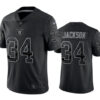 Men’s Las Vegas Raiders #34 Bo Jackson Black Reflective Limited Stitched Football Jersey