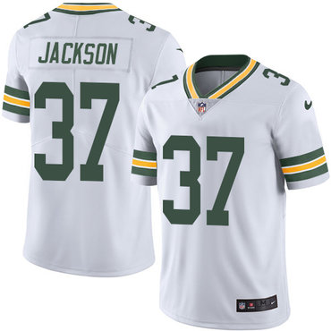 Nike Green Bay Packers #37 Josh Jackson White Men’s Stitched NFL Vapor Untouchable Limited Jersey