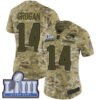 #14 Limited Steve Grogan Camo Nike NFL Women’s Jersey New England Patriots 2018 Salute to Service Super Bowl LIII Bound