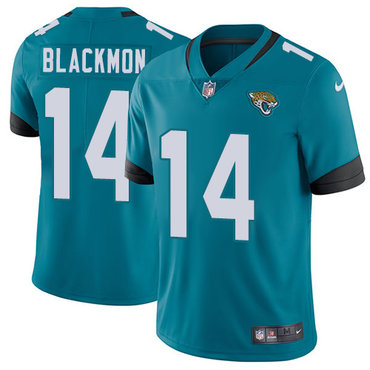 Nike Jacksonville Jaguars #14 Justin Blackmon Teal Green Team Color Men’s Stitched NFL Vapor Untouchable Limited Jersey