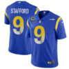 Men’s Los Angeles Rams 2022 #9 Matthew Stafford Blue With 4-star C Patch Stitched NFL Jersey