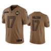 Men’s New York Jets #17 Garrett Wilson 2023 Brown Salute To Service Limited Football Stitched Jersey