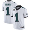 Men’s Eagles 2022 #1 Jalen Hurts White With 2-star C Patch Vapor Untouchable Limited Stitched NFL Jersey