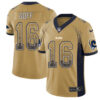 Nike Rams 16 Jared Goff Gold Men’s Stitched NFL Limited Rush Drift Fashion Jersey