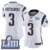 Women’s New England Patriots #3 Stephen Gostkowski White Nike NFL Road Vapor Untouchable Super Bowl LIII Bound Limited Jersey