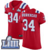 #34 Elite Rex Burkhead Red Nike NFL Alternate Men’s Jersey New England Patriots Vapor Untouchable Super Bowl LIII Bound