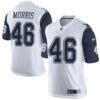 Nike Cowboys #46 Alfred Morris White Men’s Stitched NFL Elite Rush Jersey