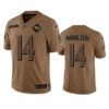 Men’s Baltimore Ravens #14 Kyle Hamilton 2023 Brown Salute To Service Limited Football Stitched Jersey