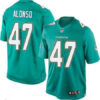 Men’s Miami Dolphins #47 Kiko Alonso Green Team Color Stitched NFL Nike Game Jersey