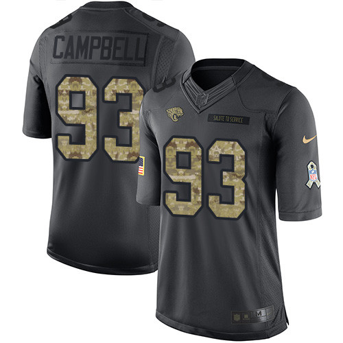 Nike Jacksonville Jaguars #93 Calais Campbell Black Men’s Stitched NFL Limited 2016 Salute To Service Jersey