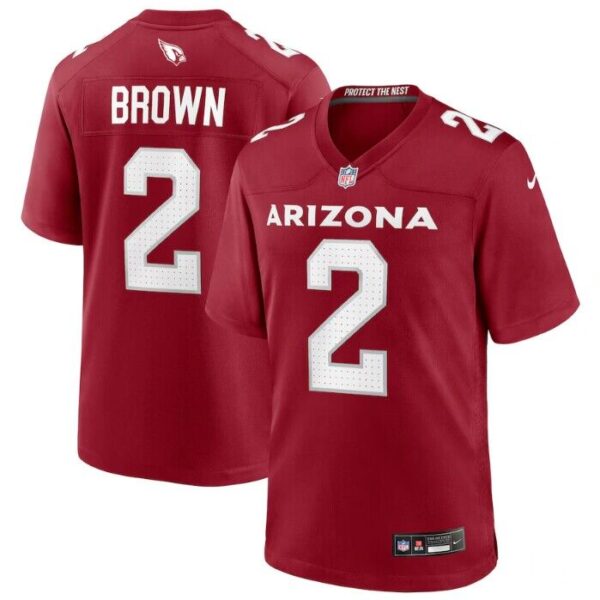 Men’s Arizona Cardinals #2 Marquise Brown Red Stitched Game Football Jersey