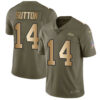 Nike Denver Broncos #14 Courtland Sutton Olive Gold Men’s Stitched NFL Limited 2017 Salute to Service Jersey