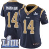 Women’s Los Angeles Rams #14 Sean Mannion Navy Blue Nike NFL Home Vapor Untouchable Super Bowl LIII Bound Limited Jersey