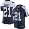 Nike Dallas Cowboys #21 Ezekiel Elliott Navy Blue Thanksgiving Men’s Stitched NFL Vapor Untouchable Limited Throwback Jersey