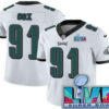 Men’s Philadelphia Eagles #91 Fletcher Cox Limited White Super Bowl LVII Vapor Jersey