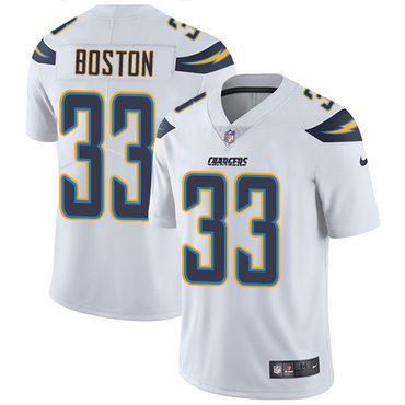 Nike Chargers #33 Tre Boston White Men’s Stitched NFL Vapor Untouchable Limited Jersey