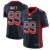 Men’s Nike Houston Texans #99 J.J. Watt Navy Blue Team Color Stitched NFL Limited Rush Drift Fashion Jersey