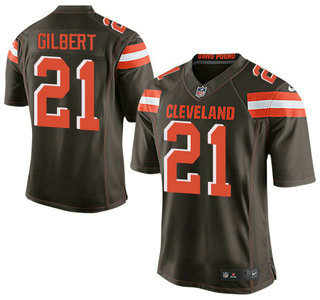 Men’s Cleveland Browns Brown #21 Justin Gilbert Brown Team Color 2015 NFL Nike Elite Jersey