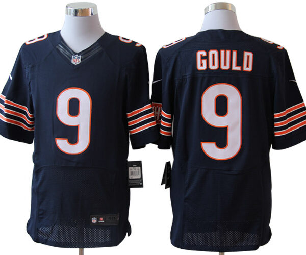 Size 60 4XL-Robbie Gould Chicago Bears #9 Blue Stitched Nike Elite NFL Jerseys