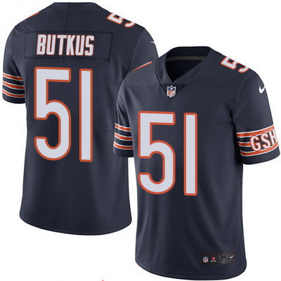 Men’s Chicago Bears #51 Dick Butkus Navy Blue 2016 Color Rush Stitched NFL Nike Limited Jersey