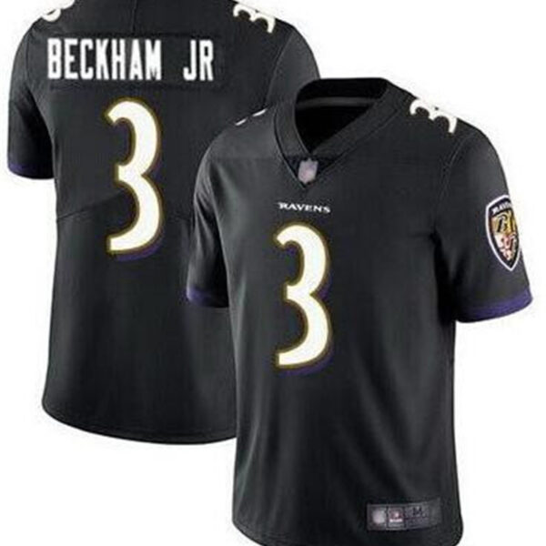 Nike Baltimore Ravens #3 Odell Beckham Jr Black Vapor Untouchable Limited Jersey