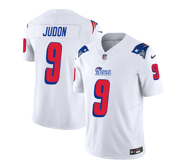 Men’s New England Patriots #9 Matthew Judon White 2023 F.U.S.E. Vapor Limited Football Stitched Jersey