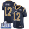 Men’s Los Angeles Rams #12 Brandin Cooks Navy Blue Nike NFL Home Vapor Untouchable Super Bowl LIII Bound Limited Jersey