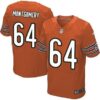 Men’s Chicago Bears #64 Will Montgomery Orange Alternate NFL Nike Elite Jersey