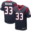 Men’s Houston Texans #33 Stevie Brown Navy Blue Team Color NFL Nike Elite Jersey