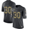 Men’s Denver Broncos #30 Terrell Davis Black Anthracite 2016 Salute To Service Stitched NFL Nike Limited Jersey